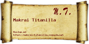 Makrai Titanilla névjegykártya